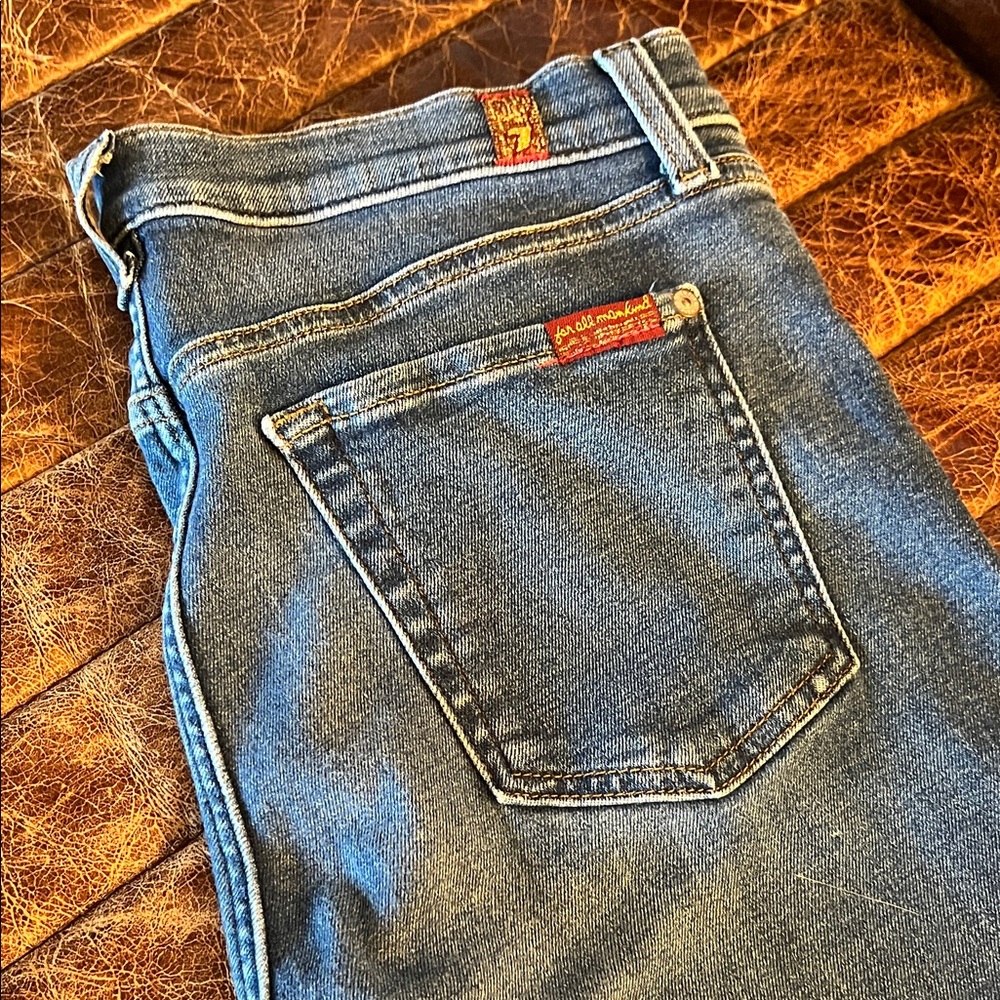 7 For All Mankind Indigo Straight Jeans